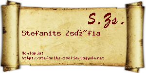 Stefanits Zsófia névjegykártya